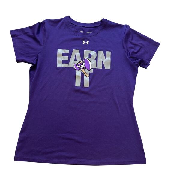 Under Armour SFA Stephan F Austin Earn It Purple Shirt Small - Picture 1 of 4